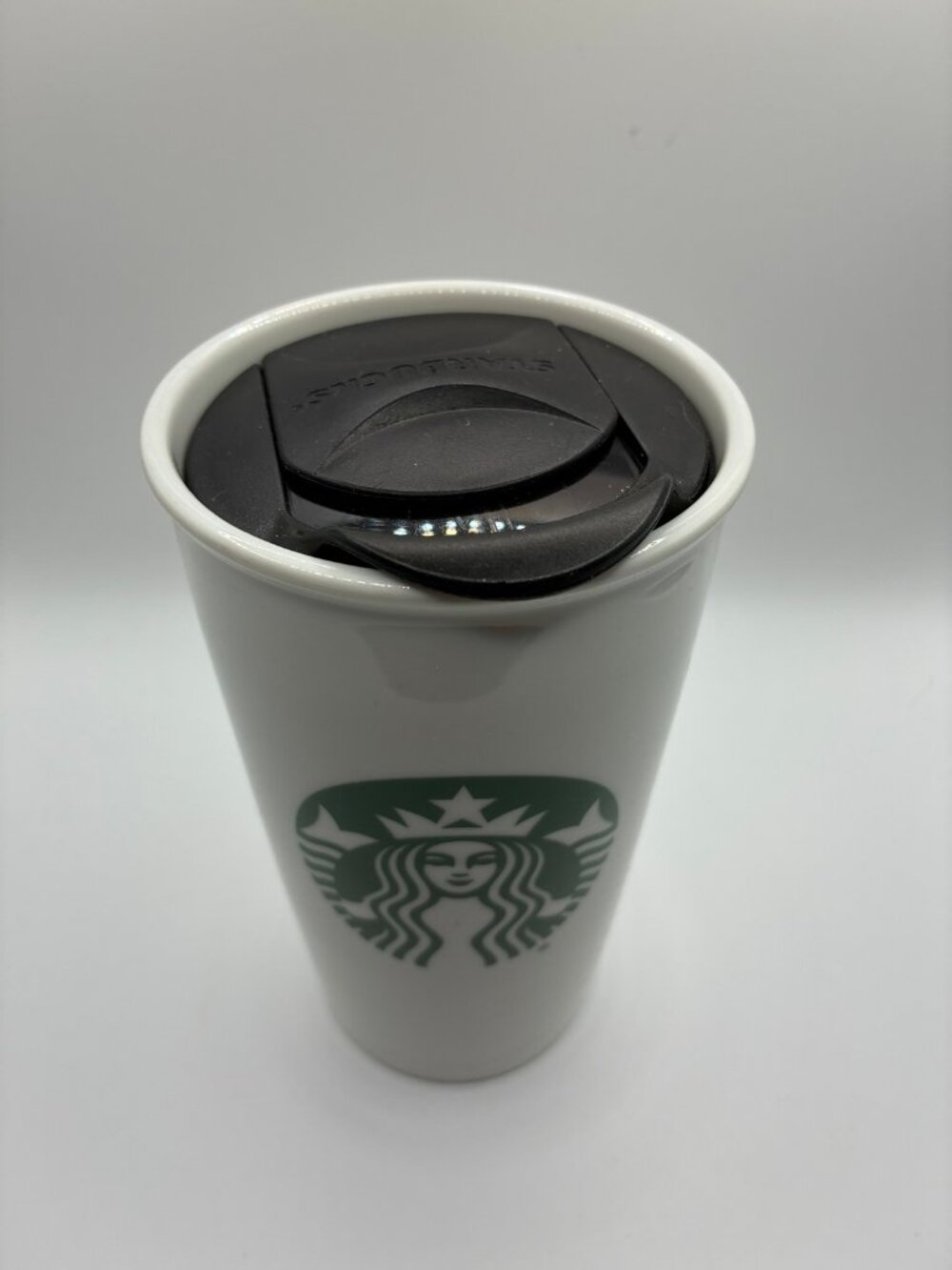 Starbucks Ceramic Travel Tumbler with Lid - White